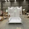 Luxury Modern Canopy Foldable Daybed Teak Sunshade with Portable Durable Design for Outdoor Beach Hotel Poolside and Villa Use