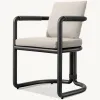 Luxury Modern Durable Aluminum Alloy Outdoor Dining Set for Hotel Villa Courtyard Patio-Waterproof Table and Chairs