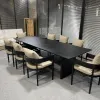 Luxury Modern Durable Aluminum Alloy Outdoor Dining Set for Hotel Villa Courtyard Garden Patio-Waterproof Table and Chairs