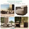 Luxury Modern Durable Aluminum Alloy Outdoor Dining Set Waterproof UV-Resistant Cushioned Table Chairs Outdoor Furniture for
