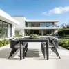Luxury Modern Durable Aluminum Alloy Outdoor Dining Set for Hotel Villa Garden Patio-Waterproof Table Chairs