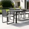 Luxury Modern Durable Aluminum Alloy Waterproof UV-Resistant Outdoor Dining Set Quick-Dry Cushions for Courtyard Garden