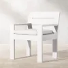 Luxury Modern Durable Aluminum Alloy Weather Resistant Outdoor Dining Set for Hotel Villa Garden Patio-Waterproof Table Chairs