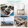 Luxury Modern Durable Teak Outdoor Dining Set for Hotel Villa Courtyard with UV-Resistant Patio Dining Chairs