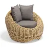 Luxury Modern Strong Wicker Rattan Outdoor Sofa Set for Villa Apartment Living Room Waterproof Cushions Eco-Friendly Durable