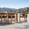 Luxury Modern Teak Outdoor Dining Set for Villa Courtyard Patio-Durable Waterproof Dining Chairs