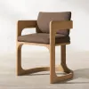 Luxury Modern Teak Outdoor Dining Set for Villa Courtyard Patio-Durable Waterproof Dining Chairs