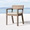 Luxury Modern Teak Outdoor Dining Set for Villa Courtyard Patio-Durable Weather Resistant Dining Chairs