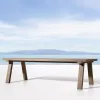 Luxury Modern Teak Outdoor Dining Set for Villa Courtyard Patio-Durable Weather Resistant Dining Chairs