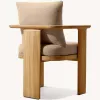 Luxury Modern Teak Outdoor Dining Set for Courtyard Villa Patio-Durable Weather Resistant Table and Chairs