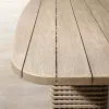 Luxury Modern Teak UV-Resistant Waterproof Durable Outdoor Dining Set for Hotel Villa Courtyard with Quick-Dry Cushions
