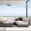 Luxury Modern Waterproof Durable Aluminum Outdoor Sofa Set for Living Room Courtyard Patio Backyard-Villa Outdoor Furniture