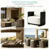 Luxury Modern Waterproof Durable Aluminum Outdoor Sofa Set for Courtyard Patio Backyard Villa Living Room Furniture