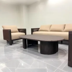 Luxury Outdoor Aluminum Sofa Set Modern Garden Sectional Furniture Weatherproof Villa Terrace Living Room Sofa Couch