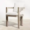 Luxury Solid Teak Wood Garden Dining Set with Cushions for Private Villa Dining and Beach Resort Patio Restaurant Area