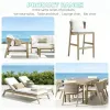 Luxury Solid Teak Wood Patio Sunbed Weatherproof Garden Furniture with Cushion for High-end Resort and Private Estate Pool