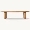 Luxury Sustainable Teak Wood Outdoor Dining Furniture Set Modern Table and Chairs for Five Star Hotel and Resort Project