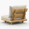 Luxury Teak Modern Design Eco-Friendly Outdoor Sectional Sofa Set Waterproof Quick-Dry Cushions L-Shaped Garden Set for Villa
