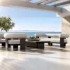 Luxury Villa Aluminum Outdoor Sofa Set-Modern Design for Living Room Garden Use Durable Waterproof Furniture