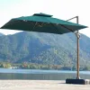 Luxury 360 Rotating Aluminum Modern Umbrella Foldable Waterproof Lightweight Outdoor Furniture for Patio Garden Hotel
