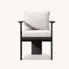 MANDELA Heavy Duty Commercial Aluminum Dining Furniture 4-Piece Outdoor Dining Set Waterproof Quick-Dry Cushions for Luxury
