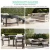 MANDELA Luxury Modern Aluminum Alloy Outdoor Dining Set-Waterproof Table and Chairs for Villa Garden