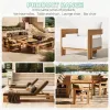 MANDELA Teak Modern Outdoor Dining Set for Villa Courtyard-Durable Waterproof Cushions Quick-Dry UV-Resistant Finish Customized