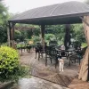 Mandela Model 008 Aluminum Frame Contemporary Canopy Gazebo Pergola Double Roof Outdoor Furniture Pavilion Hardtop Permanent