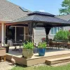 Mandela Model 008 Aluminum Frame Contemporary Canopy Gazebo Pergola Double Roof Outdoor Furniture Pavilion Hardtop Permanent