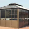 Mandela Model 008 Aluminum Frame Contemporary Canopy Gazebo Pergola Double Roof Outdoor Furniture Pavilion Hardtop Permanent