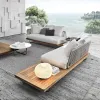 Mandela Modern Teak Outdoor Dining Garden Sofa Set-Waterproof Durable Eco-Friendly for Leisure Beach Use