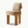 Mandela Modern Teak Outdoor Dining Table Chair Set Weather Resistant UV-Resistant Waterproof Cushions-Durable Villa Courtyard