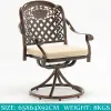 Marc Newson Inspired Loop Back Cast Aluminum Rocking Chair-Durable Outdoor Furniture for Park Courtyard