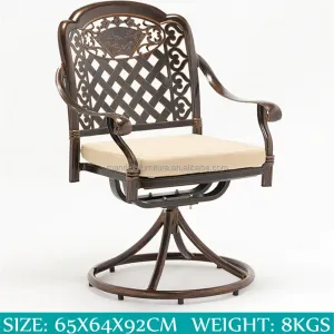 Marc Newson Inspired Loop Back Cast Aluminum Rocking Chair-Durable Outdoor Furniture for Park Courtyard