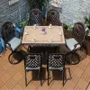 Marc Newson Inspired Loop Back Cast Aluminum Rocking Chair-Durable Outdoor Furniture for Park Courtyard