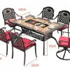 Marc Newson Inspired Loop Back Cast Aluminum Rocking Chair-Durable Outdoor Furniture for Park Courtyard