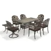 Marc Newson Inspired Loop Back Cast Aluminum Rocking Chair-Durable Outdoor Furniture for Park Courtyard
