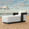 Minimalist Aluminum UV Resistant Eco-Friendly Outdoor Sun Lounger Modern Hotel Pool Recliner High-End Villa Garden Courtyard
