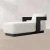 Minimalist Aluminum UV Resistant Eco-Friendly Outdoor Sun Lounger Modern Hotel Pool Recliner High-End Villa Garden Courtyard