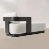 Minimalist Aluminum UV Resistant Eco-Friendly Outdoor Sun Lounger Modern Hotel Pool Recliner High-End Villa Garden Courtyard