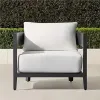Minimalist Black Aluminum Patio Sofa Set Modern Outdoor Garden Furniture for Luxury Resort and Villa
