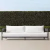 Minimalist Black Aluminum Patio Sofa Set Modern Outdoor Garden Furniture for Luxury Resort and Villa