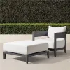 Minimalist Black Aluminum Patio Sofa Set Modern Outdoor Garden Furniture for Luxury Resort and Villa