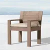 Minimalist Solid Teak Wood Patio Dining Set for 6 Persons Weatherproof Furniture for Luxury Villa and Beachfront Resort
