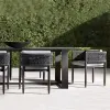 Modern Aluminum Alloy Outdoor Dining Set Rustproof All Weather Patio Table Armchair Villa Garden Furniture