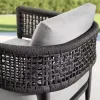 Modern Aluminum Alloy Outdoor Dining Set Rustproof All Weather Patio Table Armchair Villa Garden Furniture