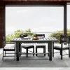 Modern Aluminum Alloy Waterproof Outdoor Dining Chairs and Table Set for Hotels Villas Gardens Courtyards Resorts