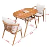 Modern Aluminum Balcony Table 2 Chairs Set for Apartment Hotel Living Room Outdoor Use Durable Waterproof Garden Furniture