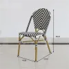 Modern Aluminum Frame PE Wicker Waterproof Durable Patio Chair Set for Villa Courtyard