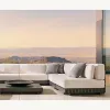 Modern Aluminum Modular Outdoor Sofa Set-Durable Waterproof Eco-Friendly Quick-Dry for Hotels Villas Courtyards Gardens